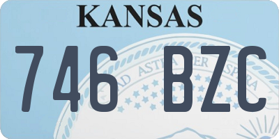 KS license plate 746BZC