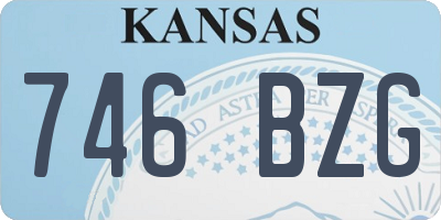 KS license plate 746BZG