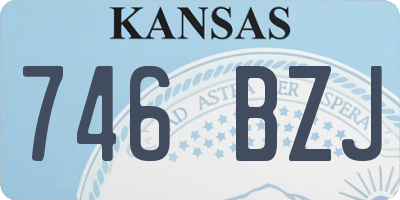 KS license plate 746BZJ