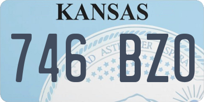 KS license plate 746BZO