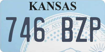 KS license plate 746BZP