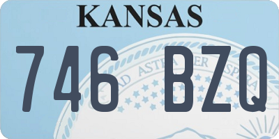 KS license plate 746BZQ