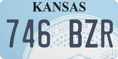 KS license plate 746BZR