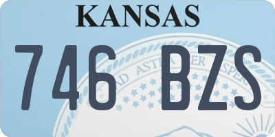 KS license plate 746BZS