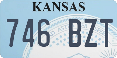 KS license plate 746BZT