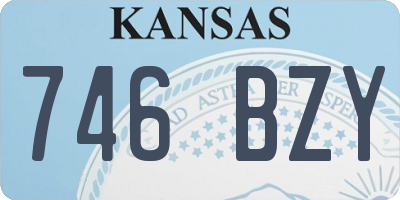 KS license plate 746BZY
