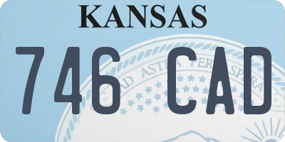 KS license plate 746CAD
