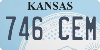 KS license plate 746CEM