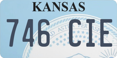 KS license plate 746CIE