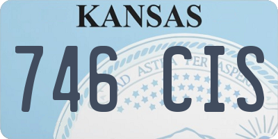 KS license plate 746CIS