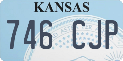 KS license plate 746CJP