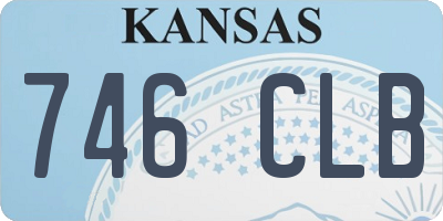 KS license plate 746CLB