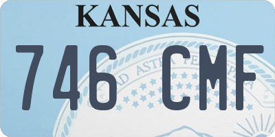 KS license plate 746CMF