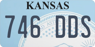 KS license plate 746DDS