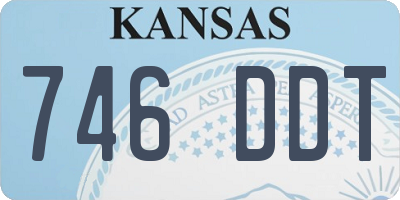 KS license plate 746DDT