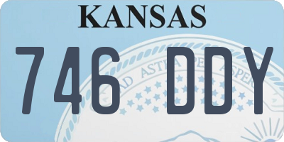 KS license plate 746DDY