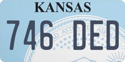 KS license plate 746DED