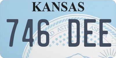 KS license plate 746DEE