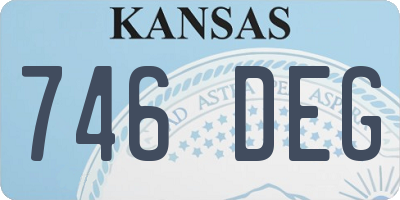 KS license plate 746DEG