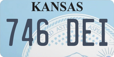 KS license plate 746DEI