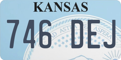 KS license plate 746DEJ
