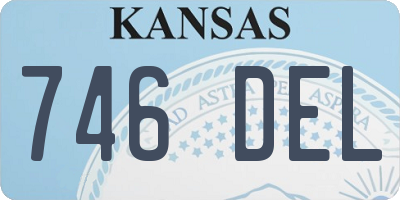 KS license plate 746DEL
