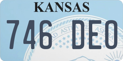 KS license plate 746DEO