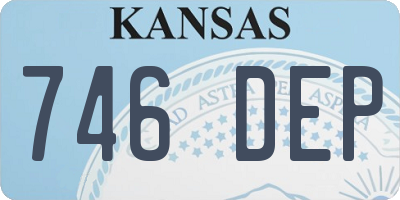 KS license plate 746DEP