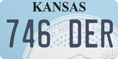 KS license plate 746DER