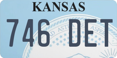 KS license plate 746DET