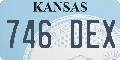 KS license plate 746DEX