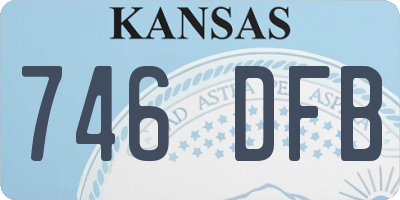 KS license plate 746DFB