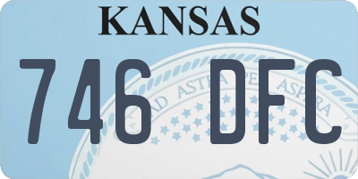 KS license plate 746DFC