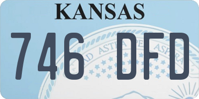 KS license plate 746DFD