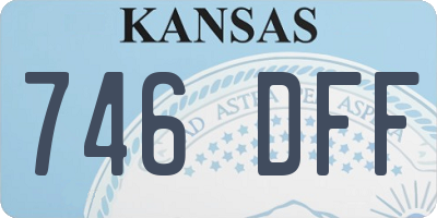 KS license plate 746DFF