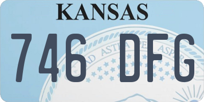 KS license plate 746DFG