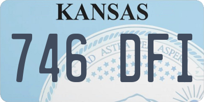 KS license plate 746DFI