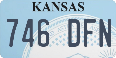 KS license plate 746DFN