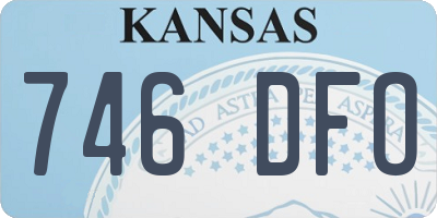 KS license plate 746DFO