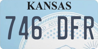 KS license plate 746DFR
