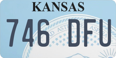 KS license plate 746DFU