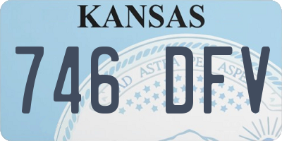 KS license plate 746DFV
