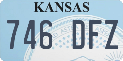 KS license plate 746DFZ