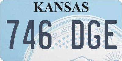 KS license plate 746DGE