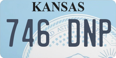 KS license plate 746DNP