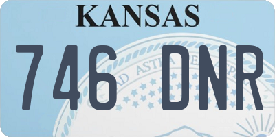 KS license plate 746DNR