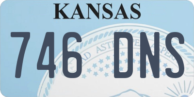 KS license plate 746DNS