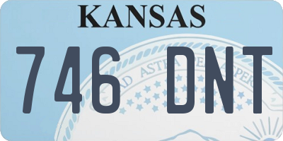 KS license plate 746DNT