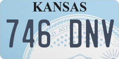 KS license plate 746DNV