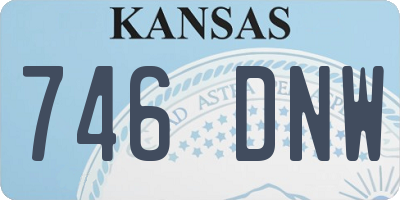 KS license plate 746DNW